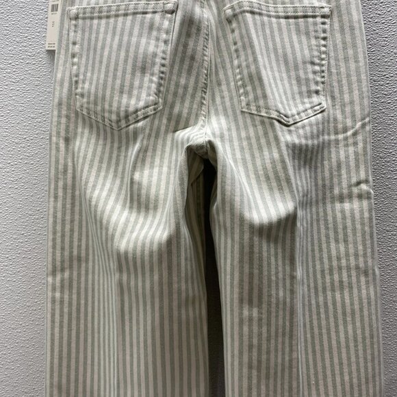 FRAME Women’s The Anchor Striped Crop Pants – Sea Mist Stripe – Size 27 - Picture 4 of 11